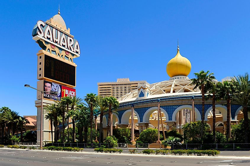Sahara in Las Vegas Nevada Editorial credit: Dennis MacDonald / Shutterstock.com