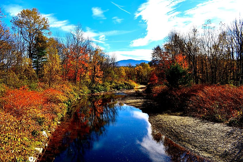 View from the Stowe Recreation Path in Stowe, Vermont.
