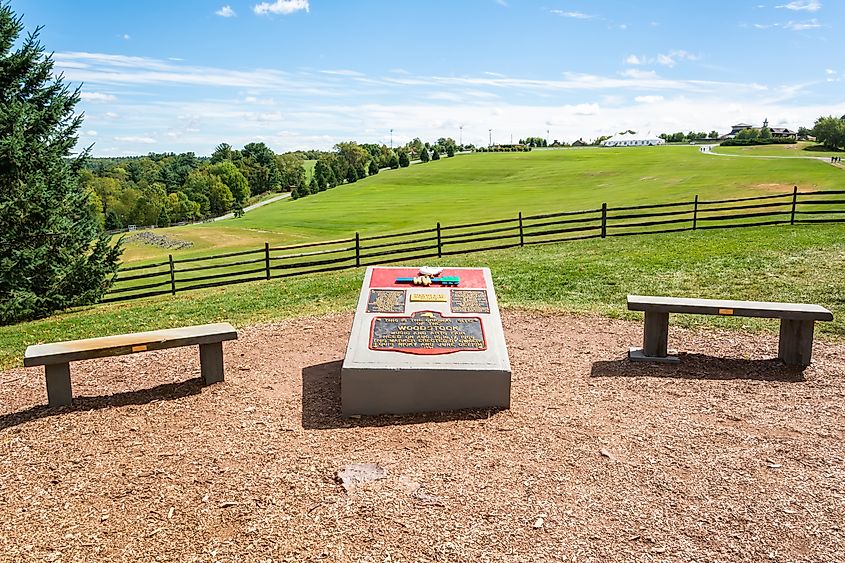 Woodstock Festival Monument in Bethel, New York.