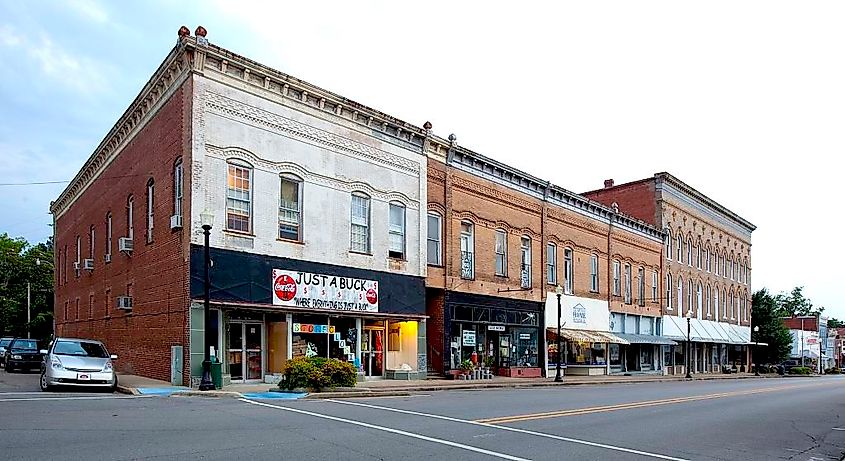 Main Street in Greensboro, Alabama.