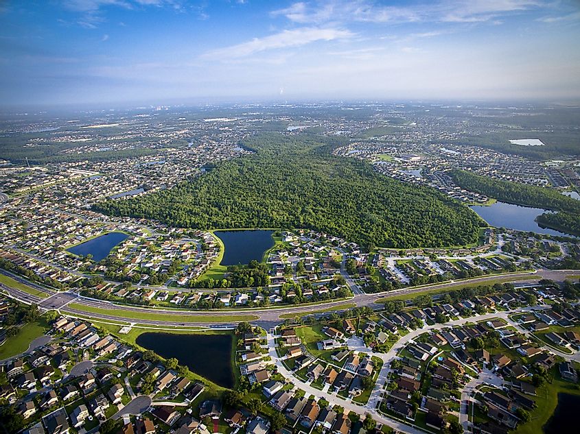 Aerial view of Kissimmee, Florida