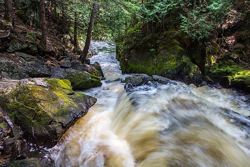 Long Slide Falls near Pembine in northeastern Wisconsin.