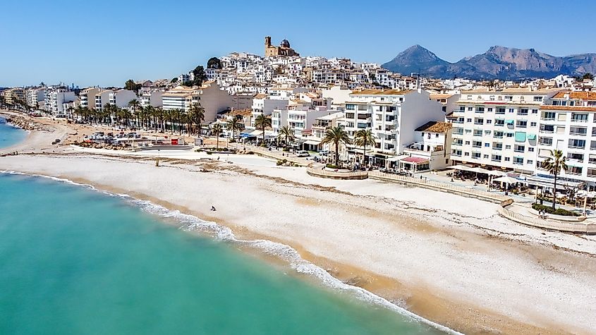 Beach and town of Altea, Spain