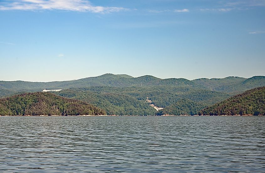 Lake Jocassee with Bad Creek Hydro Station