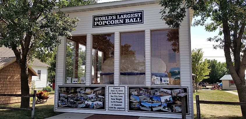 World's Largest Popcorn Ball in Sac City, Iowa.
