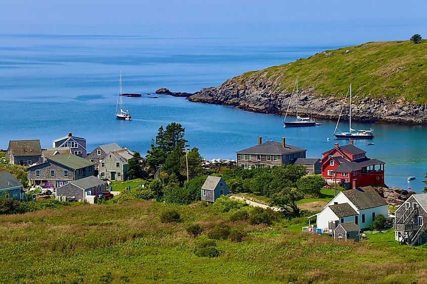 View of Monhegan in Maine.
