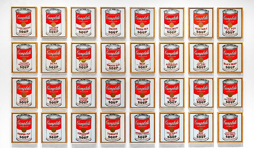 Artwork Campbell's Soup Cans by Andy Warhol New York City, New York.