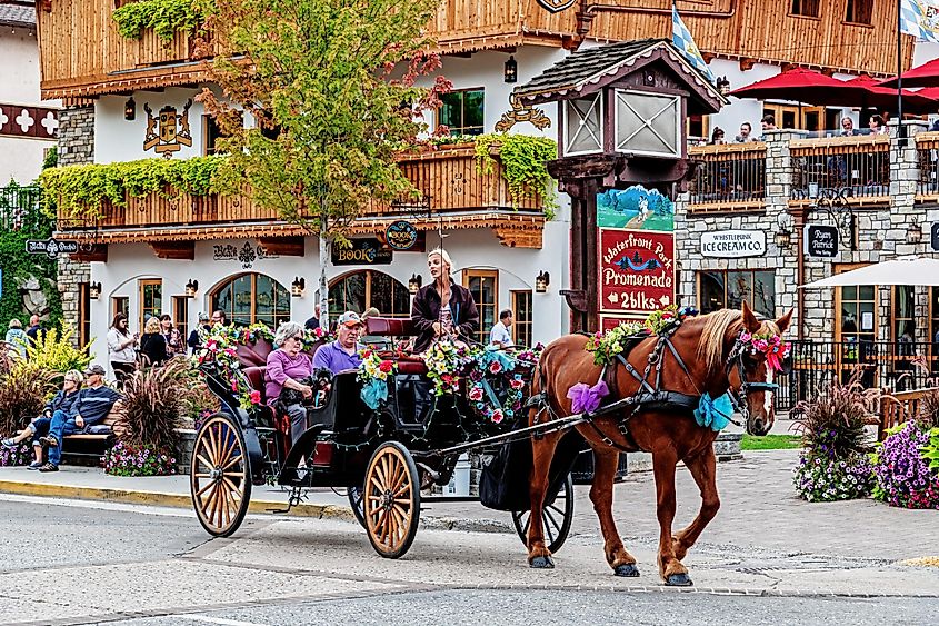 Street view in Leavenworth, Washington, via randy andy / Shutterstock.com