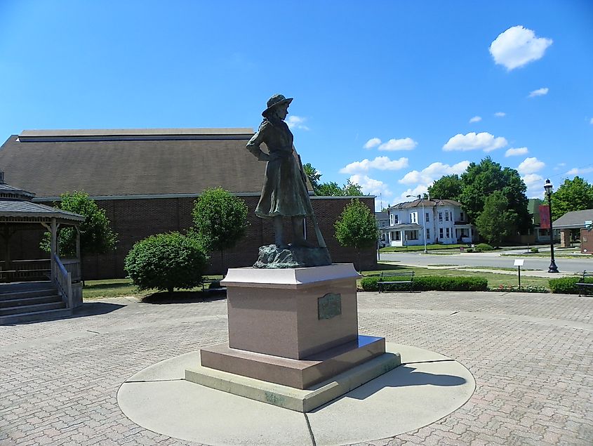 Annie Oakley's statue in Greenville, Ohio