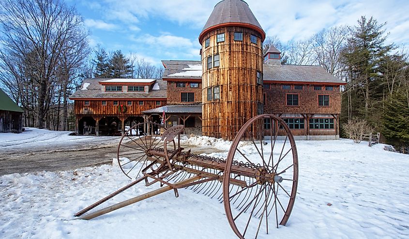 Barns at Stonewall Farms learning center in Keene, New Hampshire 