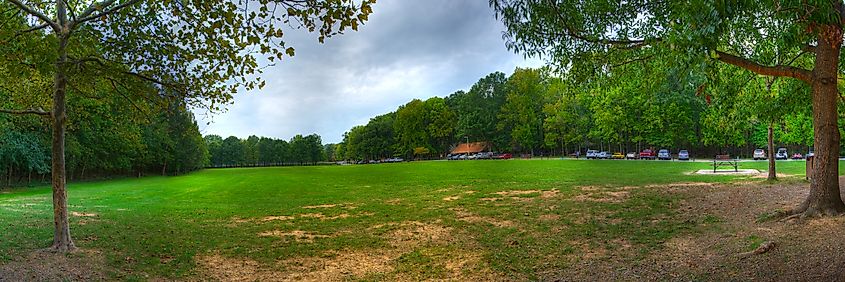 Panoramic View of Pinnacle Mountain State Park near Chenal Valley in Little Rock, Arkansas.