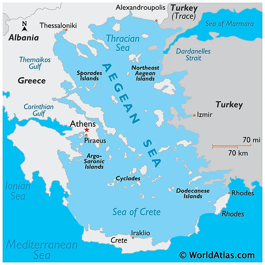 Political Map of Mediterranean Sea Region