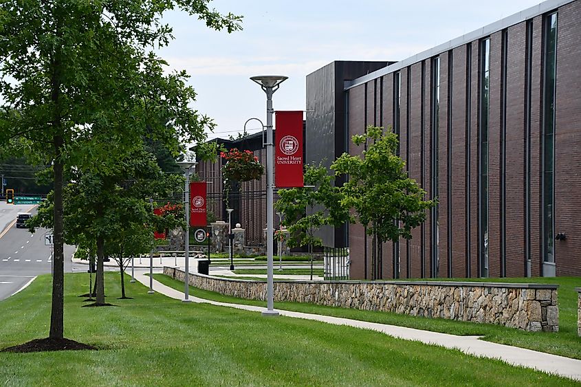 Sacred Heart University in Fairfield, Connecticut, as seen on Aug 14, 2021