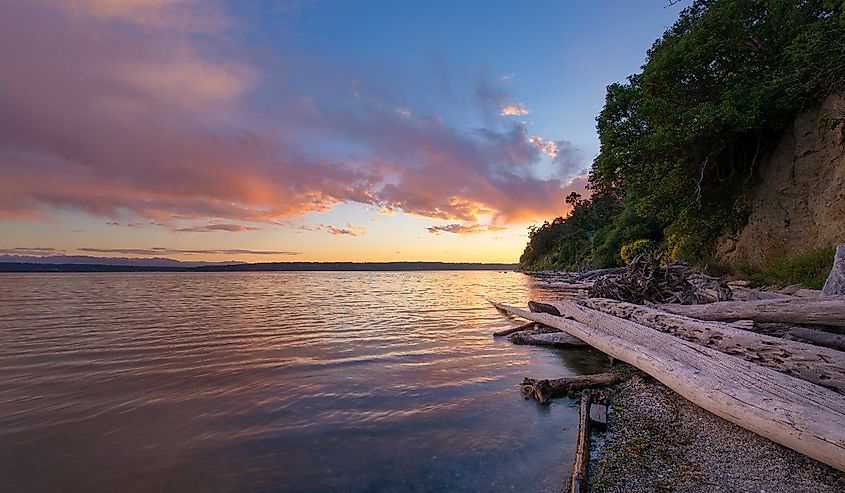 A beautiful Sunset at Camano Island in Washington