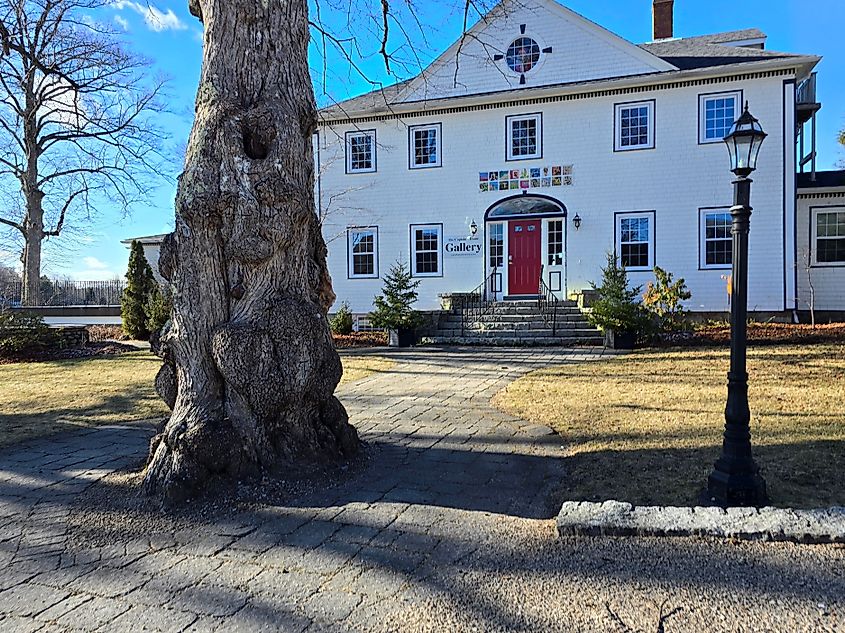 An exterior view of the Captain's House Gallery in Chester, Nova Scotia.