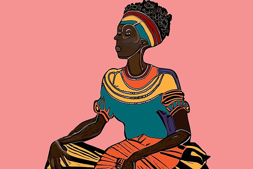 African queen, Kandake Amanirenas, ruler of the Kingdom of Kush in 40 BC