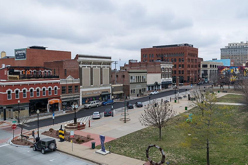 Felix Street Square in downtown St. Joseph, Missouri
