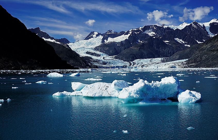 Columbia Glacier in Alaska.
