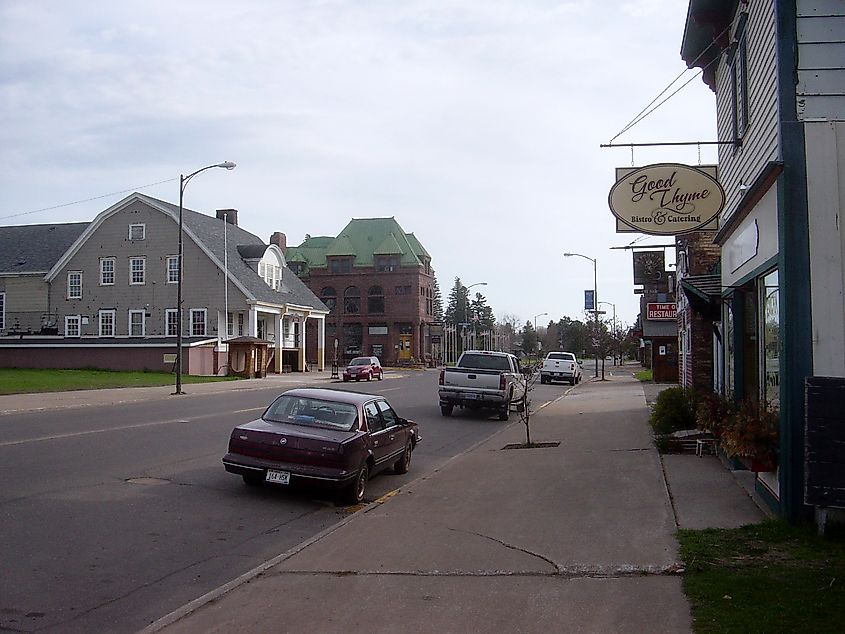 The main street (Bayfield St./Rte. 13), Washburn, Wisconsin