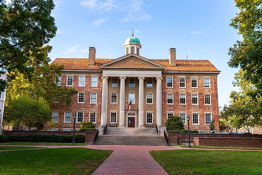 The South Building on the campus of the University of North Carolina in Chapel Hill, North Carolina