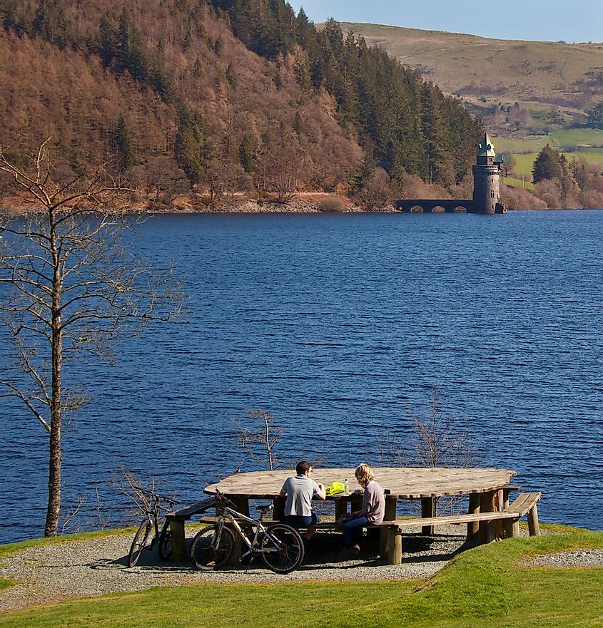Picnic area at Lake Vyrnwy Nature Reserve
