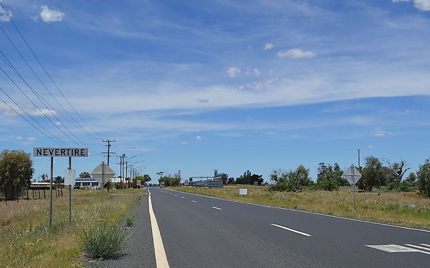 Welcome to Nevertire, New South Wales.