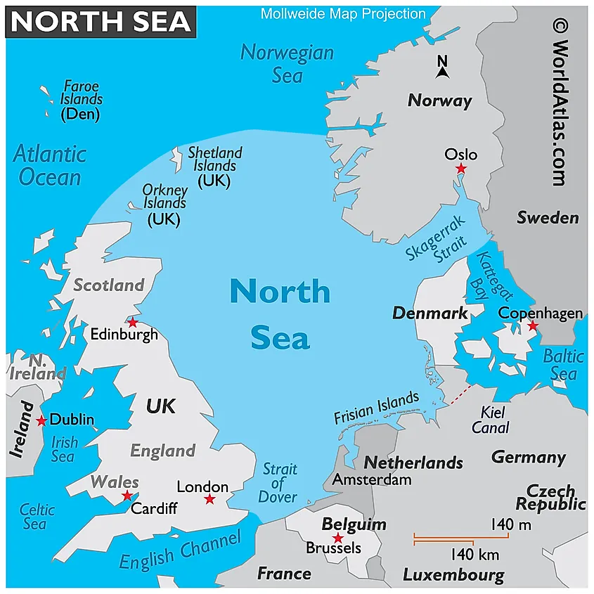 North Sea map