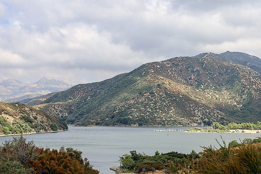 Silverwood Lake State Recreation Area in the San Bernardino Mountains, California.