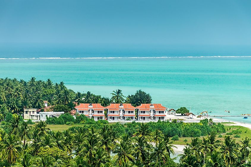 The Kavaratti Island with vacation homes in Lakshadweep.