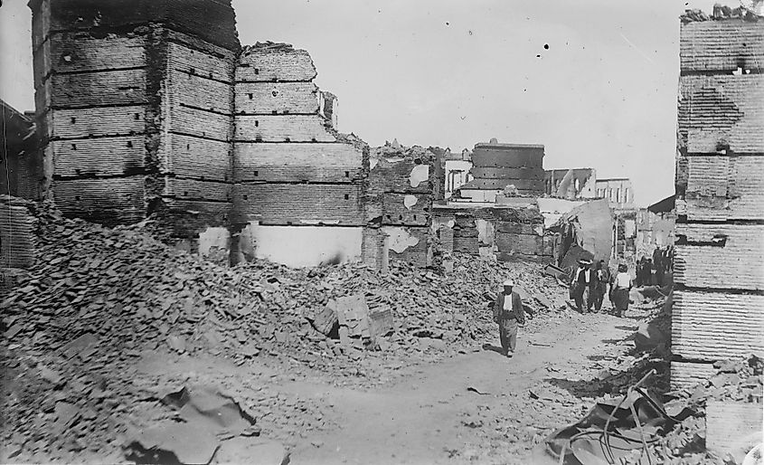 The Armenian quarter of Adana after the 1909 massacres
