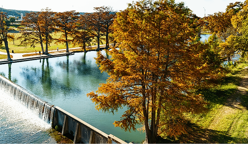 Guadalupe River Trail in Kerrville, Texas during Fall