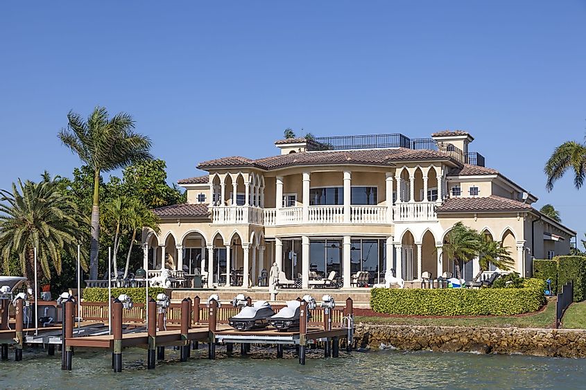 A luxury waterfront villa in Naples, Florida