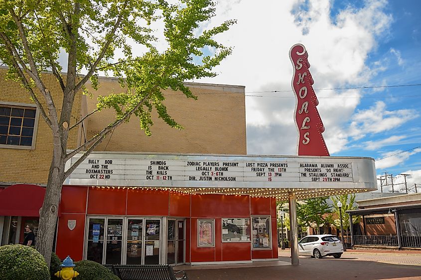 The Shoals Theater in downtown Florence, Alabama.