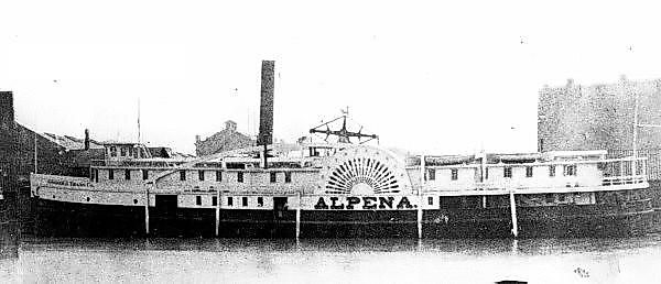 Photo of the SS Alpena pre-1880