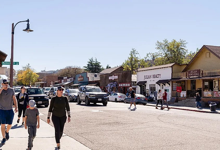 Downtown street in Julian, California. Image credit ChristinaAiko Photography via Shutterstock