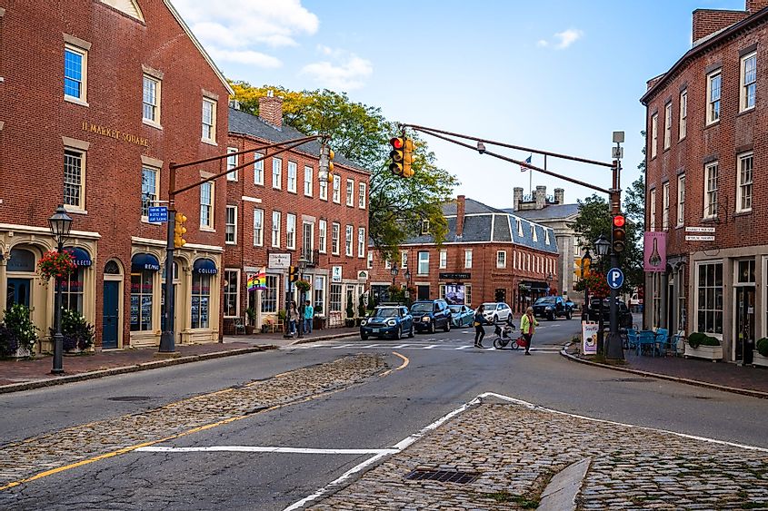 Street scene in Newburyport, Massachusetts