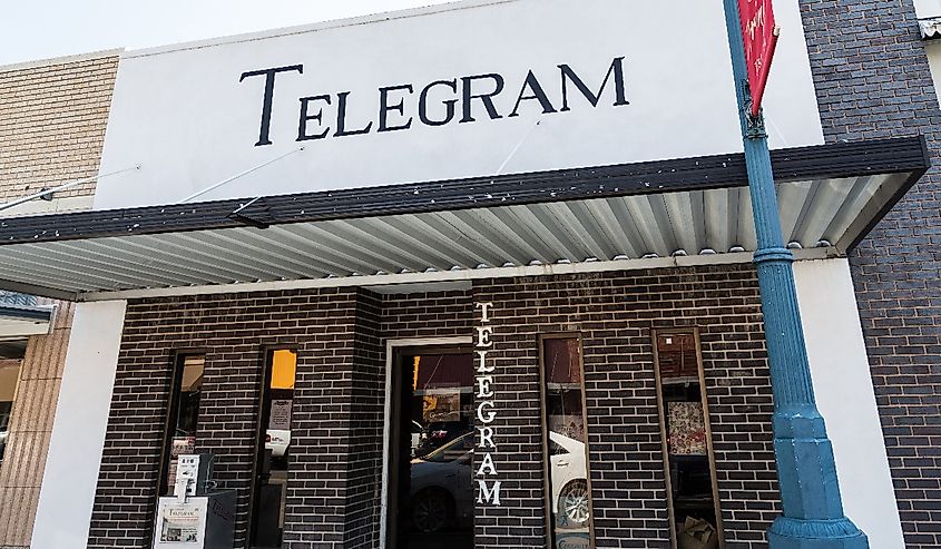 The exterior of the Torrington Telegram news building in Torrington.