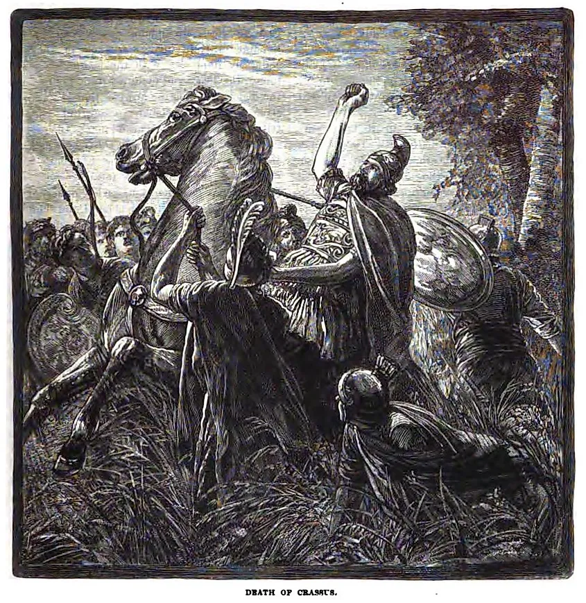 Death of Crassus in the battle of Carrhae.