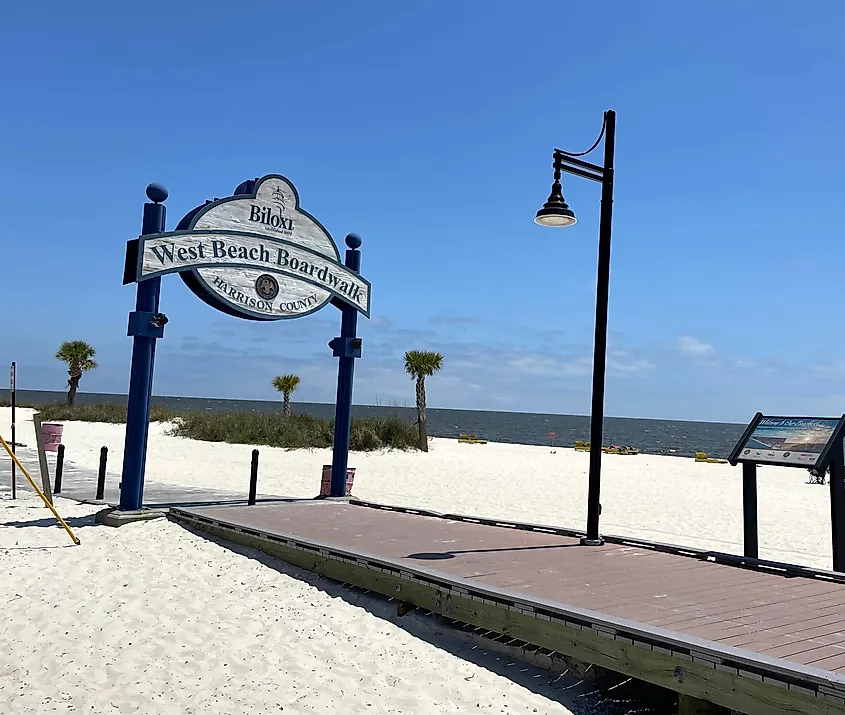 The gorgeous beach at Biloxi, Mississippi.