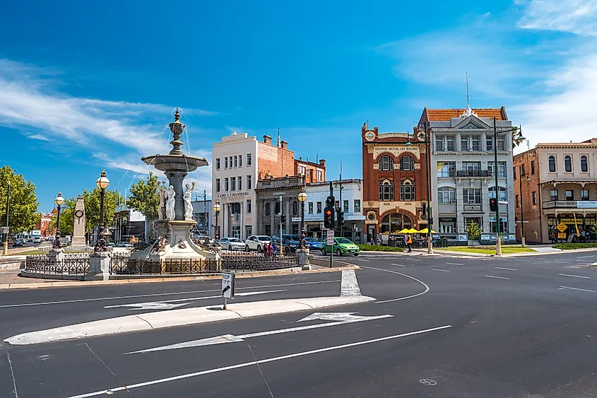 Bendigo, Victoria: Alexandra Fountain in the town center.
