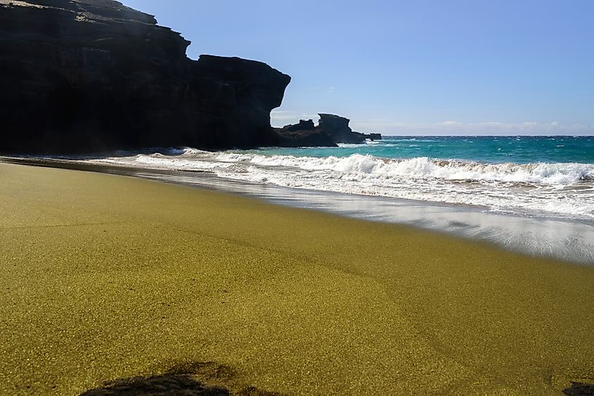 Papakolea Beach, Big Island Hawaii.