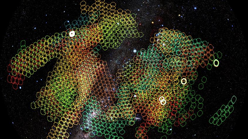 A representative week of Rubin Observatory observations shows how the Legacy Survey of Space and Time rapidly builds a multicolor map of the universe.