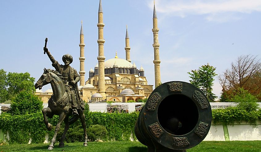 A statue of Mehmed the Conqueror. 