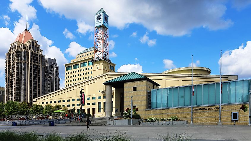 The Mississauga Civic Center in Mississauga, Ontario, Canada