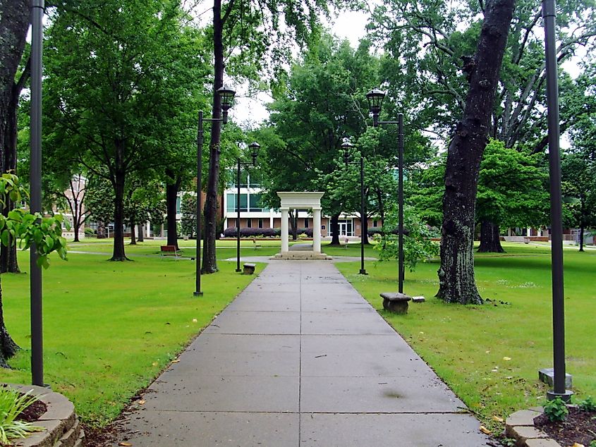 Campus of the Henderson State University in Arkadelphia, Arkansas