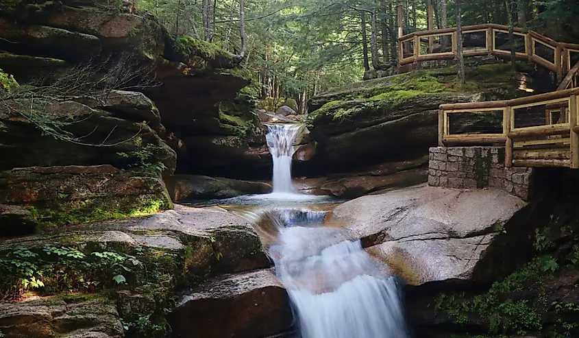 Sabbaday Falls, just a short hike from the Kancamagus Highway trail head