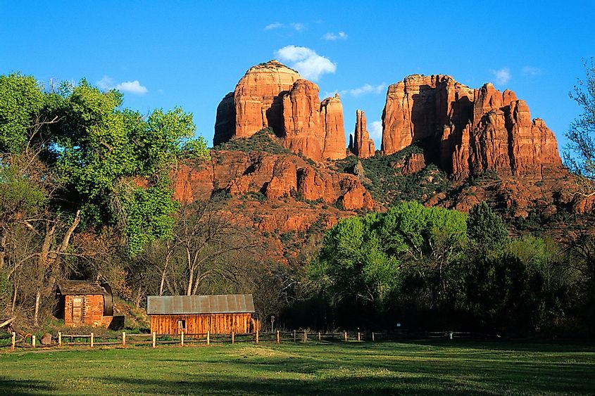 Cathedral Rock in Early Spring at Red Rock Crossing in Sedona, Arizona