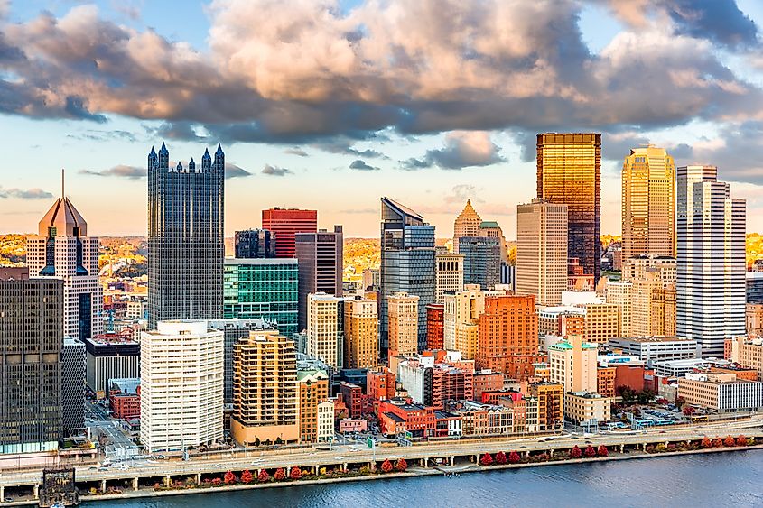 Downtown Pittsburgh skyscrapers in the Golden Triangle
