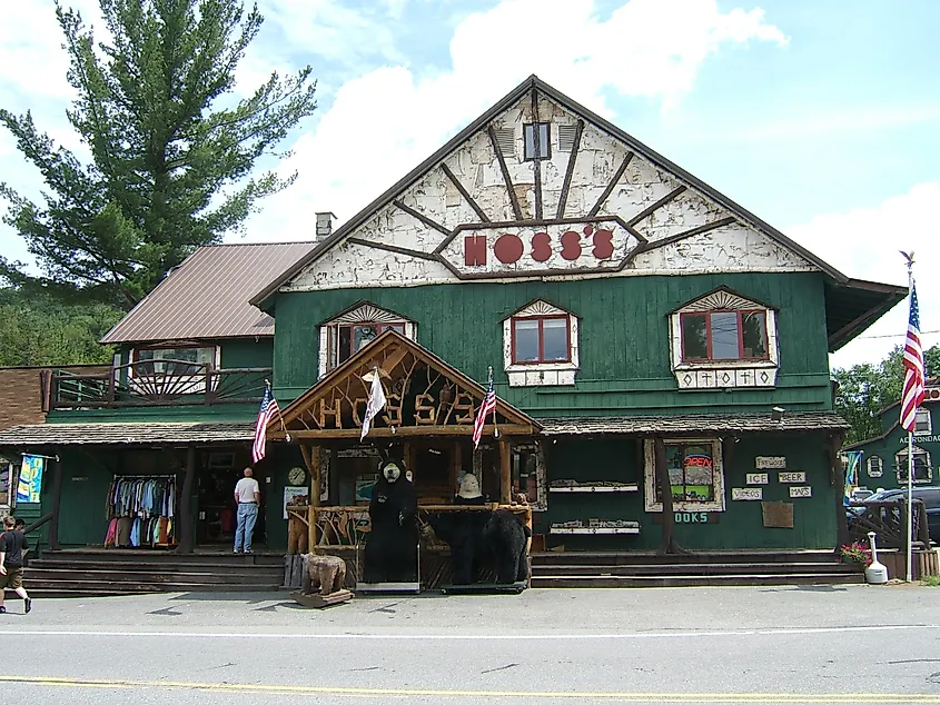 Hoss's general store in Long Lake, New York. Editorial credit: Michael LaMonica / Shutterstock.com
