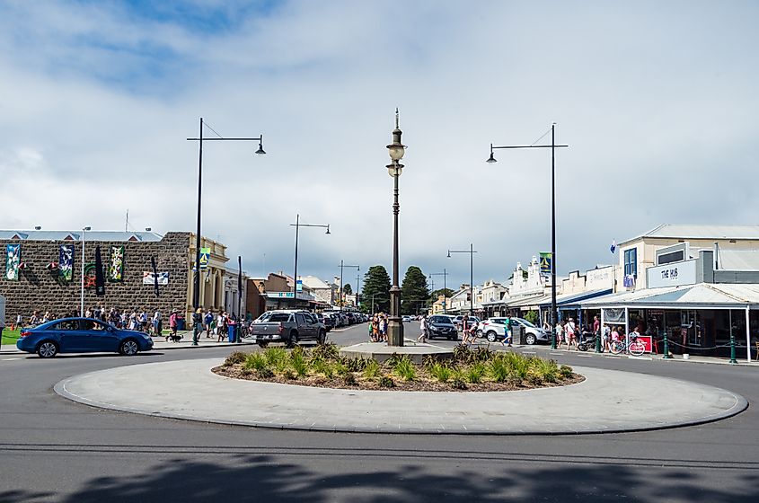 Sackville Street in Port Fairy, Victoria, Australia.